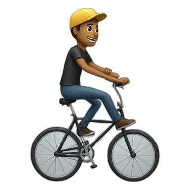 Man riding unicycle sticker