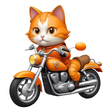 Cat riding motorcycle  sticker