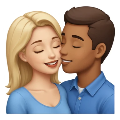 Couple kissing each other sticker