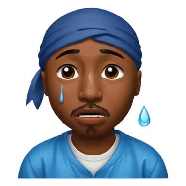 tupac, crying, fat sticker