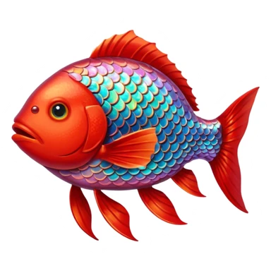 Red Fish in the house sticker