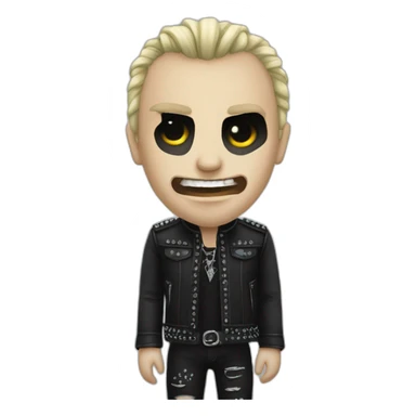 Goth Swedish metal head sticker