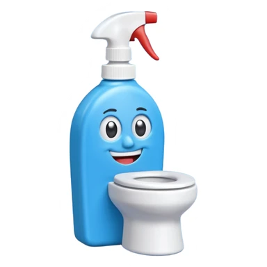 claymation style Harpic toilet cleaner bottle sticker