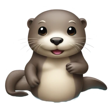 a cute otter wear a bikini sticker
