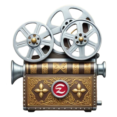 Cinematic Realistic Lebanese Cinema Pop Culture Emoji, showcasing an artistic representation of Lebanon's film heritage rendered with rich textures and dramatic, cinematic lighting. sticker