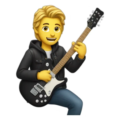 Guitar player sticker