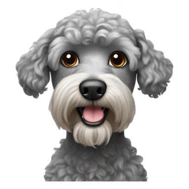 Grey poodle terrier mix sticker