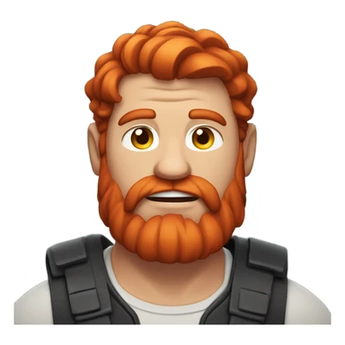 Burly red headed man  sticker