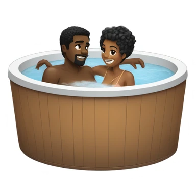 Hot Tub black people sticker