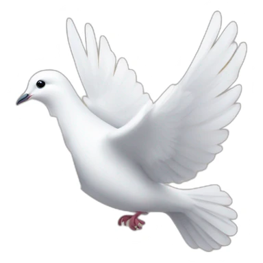 White dove with letter sticker