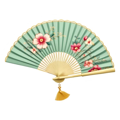 handheld folding fan sticker