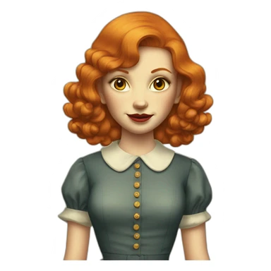 evil ginger girl vintage style clothing sticker