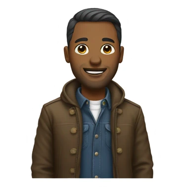 A man with shoe sticker