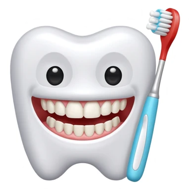 Denture teeth brush sticker