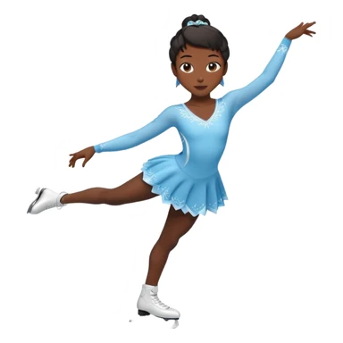 ice skater with black skin sticker