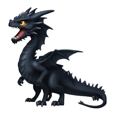 Dragón negro furia nocturna sticker