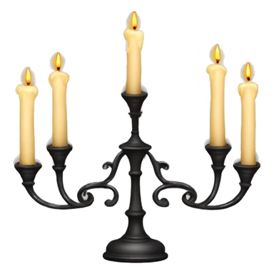 Vintage candelabra with candles sticker