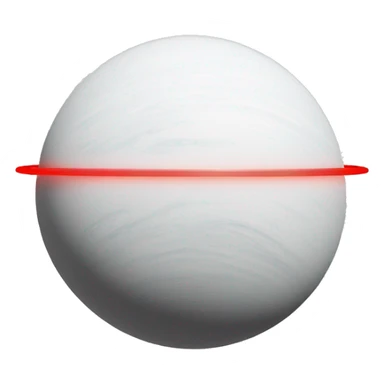  white planet with a red ring sticker