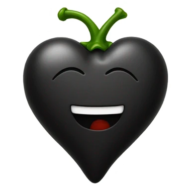 black heart with chilli sticker