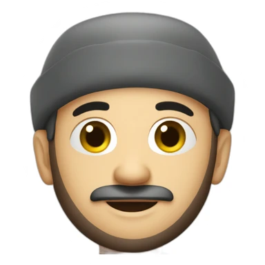 italian bald guy with black beard in a chef uniform sticker