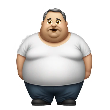 Very fat man sticker