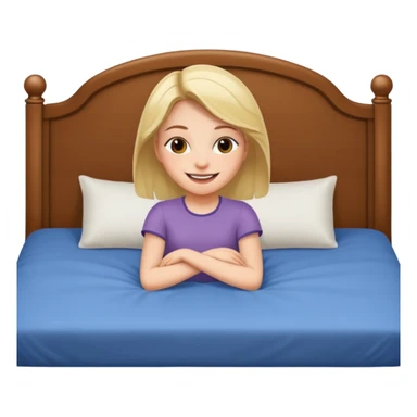 sfw intimate girl on bed spread out sticker