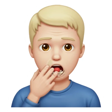 A guy choking himself  sticker