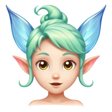 a tiny mischievous fairy with pointy ears and glowing aura sticker