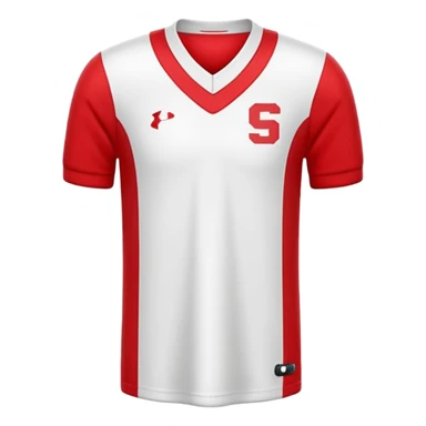 red and white jersey sticker