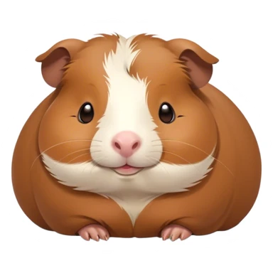 Meme-Worthy Cute Sleeping Brown Guinea Pig Portrait Emoji, Head resting peacefully with a contented smile, showcasing a delightfully chubby build and a luxuriously soft brown coat, eyes shut in a serene, cozy nap, Simplified yet hilariously adorable features, highly detailed, glowing with a soft, drowsy light, high shine, relaxed and utterly lovable, stylized with an air of playful laziness, bright and heartwarming, soft glowing outline, capturing the essence of a comically sleepy guinea pig, so meme-worthy it feels like it could instantly become the next viral sensation of adorable slumber! sticker