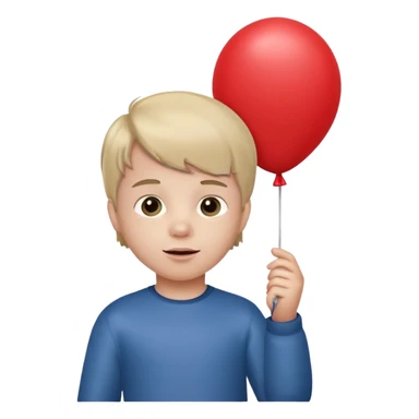 a little kid with balloon sticker