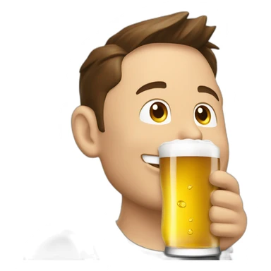 Elon Musk qui boit une bière  sticker
