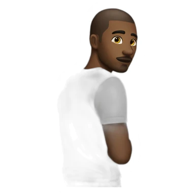 Guy with tatoo on his had  nad on his face he is white sticker