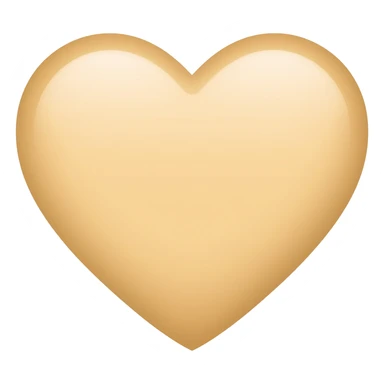 Beige heart emoji sticker