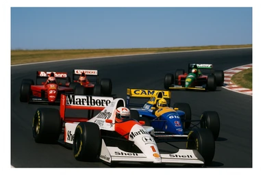 racing cars in 1990s sticker