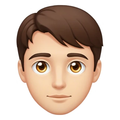 brunette hazel man cute sticker