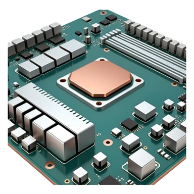 motherboard 3D oblique view sticker