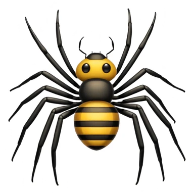 a spider with bee stripes sticker