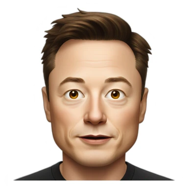 Elon musk with flour on his nose sticker