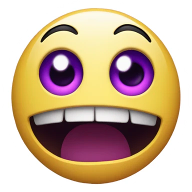 Scared emoji turning purple  sticker