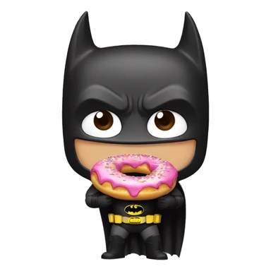 Batman eat a donut sticker
