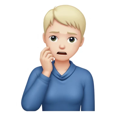 Annoyed hand around neck sticker