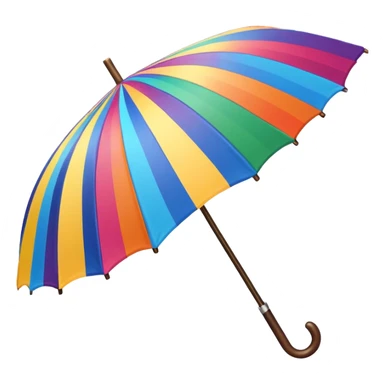 summer beach colorful umbrella, just umbrella sticker