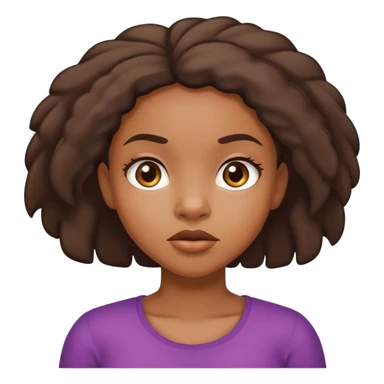 African American girl shrugging sticker