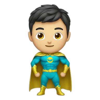 Superhero Kazakhman with ornament of Kazakhstan sticker