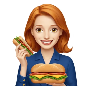 Jessica Chastain, making sandwich  sticker