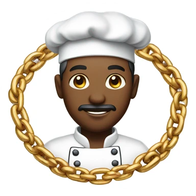 Chef with gold chain  sticker