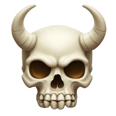 horned skull sticker