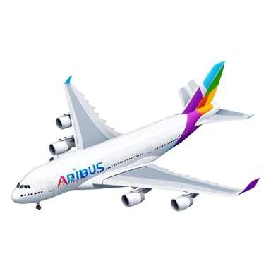 Airbus A380 - Airbus (Model Year: 2021) (Iconic colour: White with colorful tail) sticker