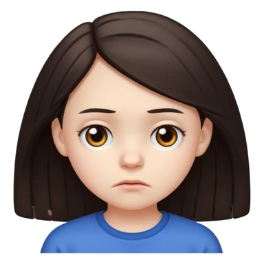 11 years old  dark brown hair hate the world sticker